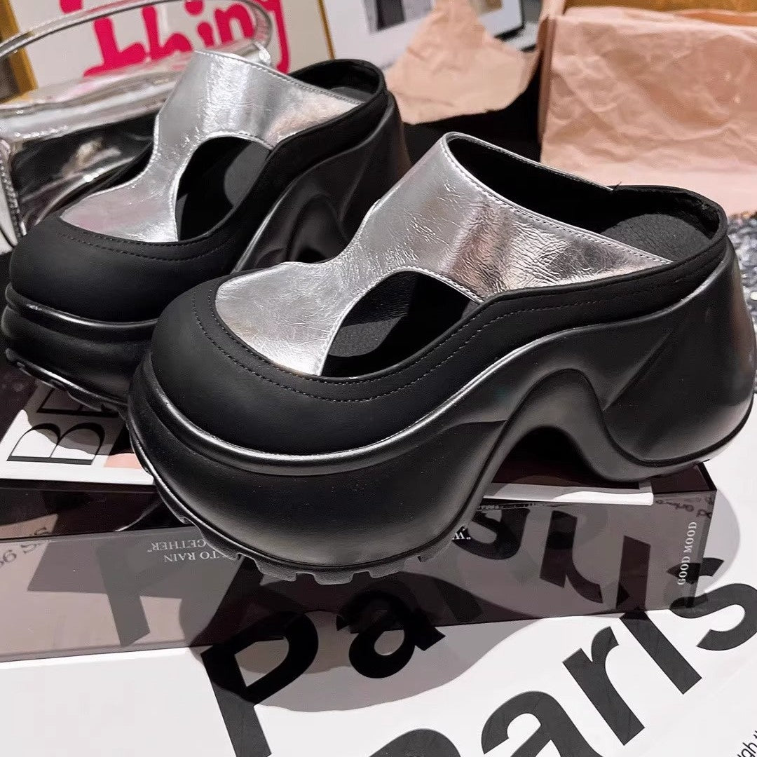 Damen modische Clogs mit konturierter Sohle Drune