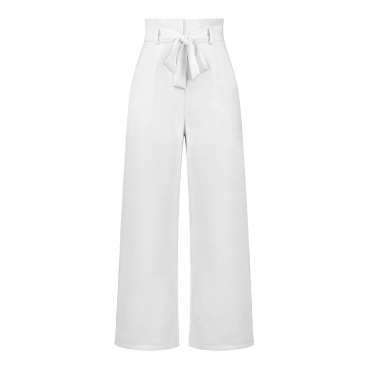 Damen Weit geschnittene Hochbundhose mit Bindegürtel Drune
