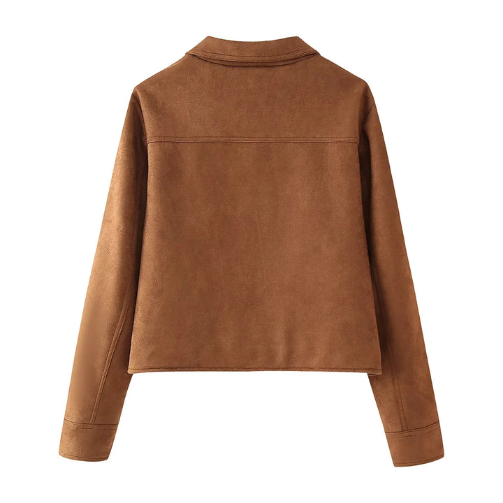 Damen modische Jacke im Vintage-Stil mit praktischen Taschen Drune