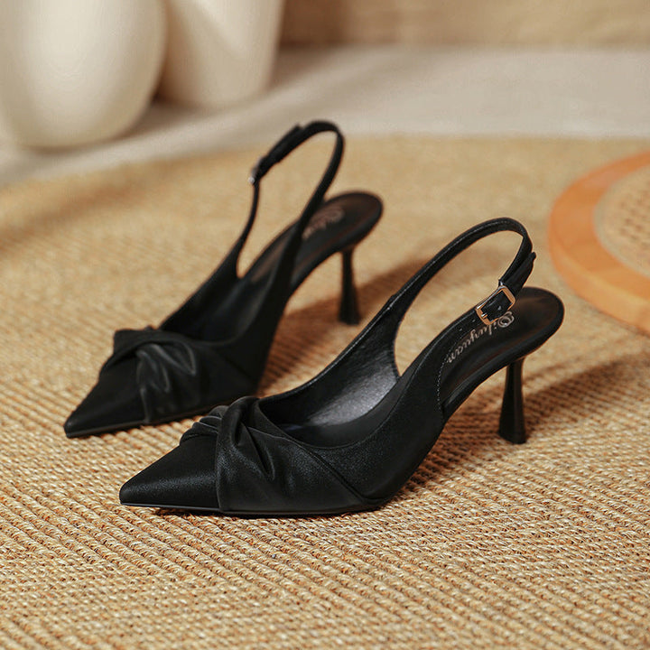 Damen Slingback-Pumps mit eleganter Drapierung Drune