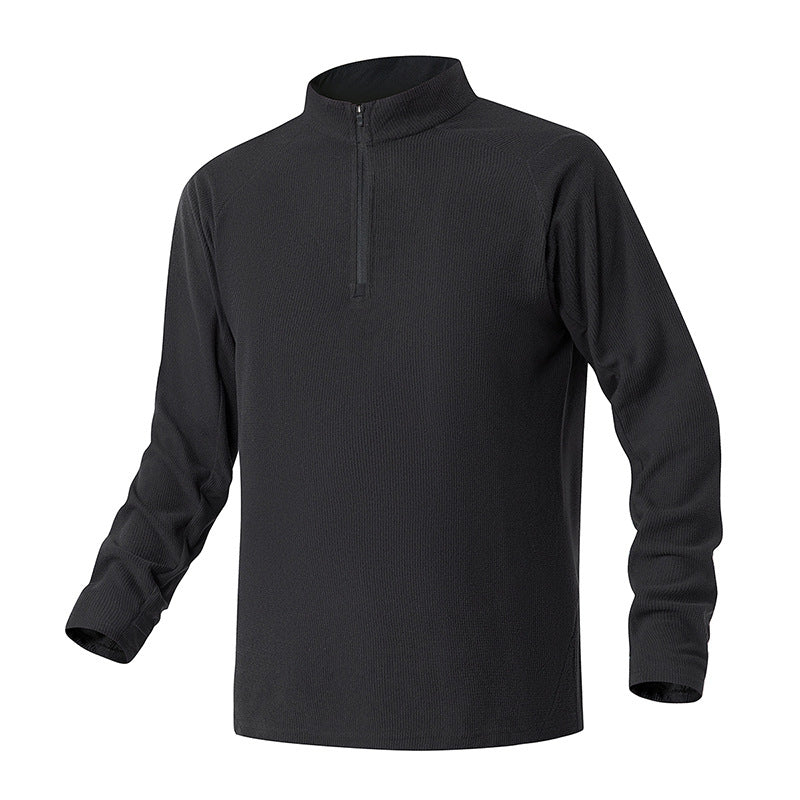 Herren Atmungsaktives Thermo‑Waffelshirt mit Halbzip und Raglanärmeln Drune