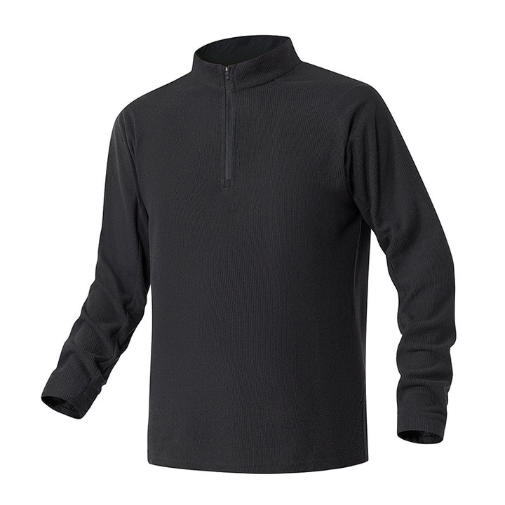 Herren Atmungsaktives Thermo‑Waffelshirt mit Halbzip und Raglanärmeln Drune