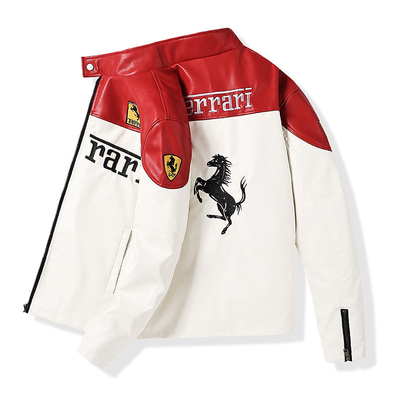 Herren Motorsport Lederjacke Drune