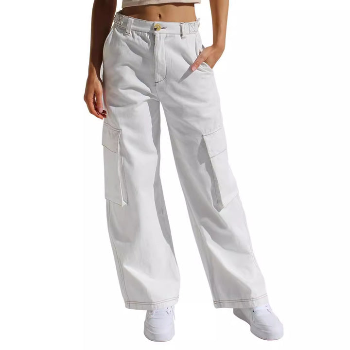 Damen Moderne Cargo-Hose mit funktionalen Seitentaschen und lässigem Schnitt Drune
