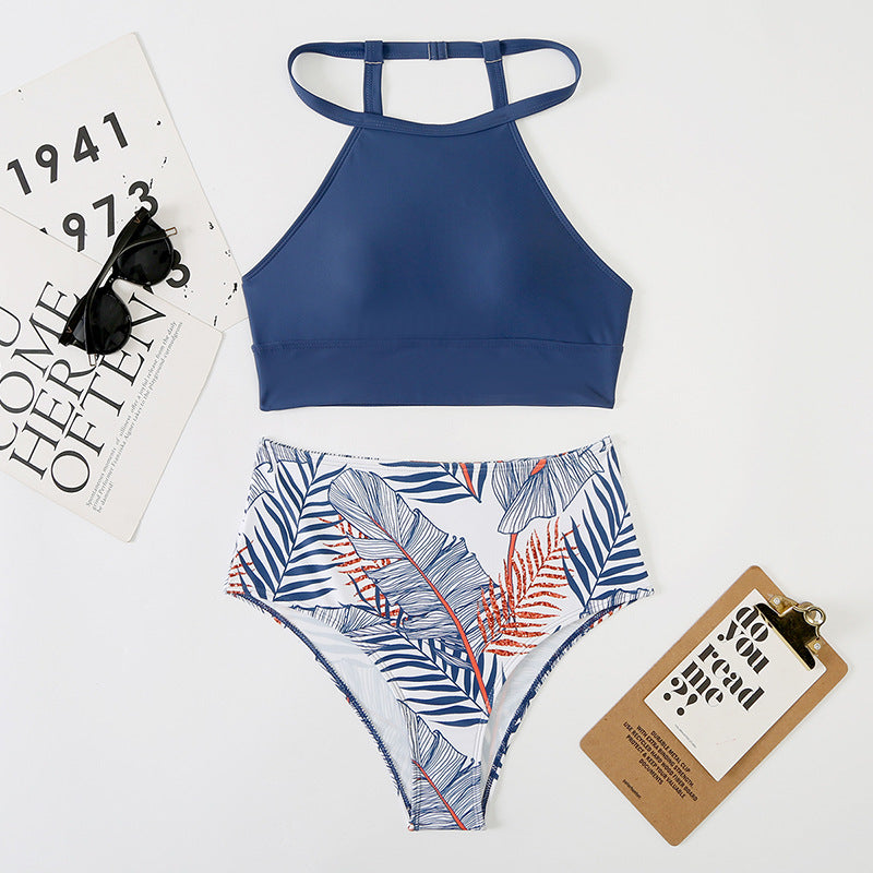 Damen Hochtailliertes Bikini-Set mit stylischem Crop-Top Drune