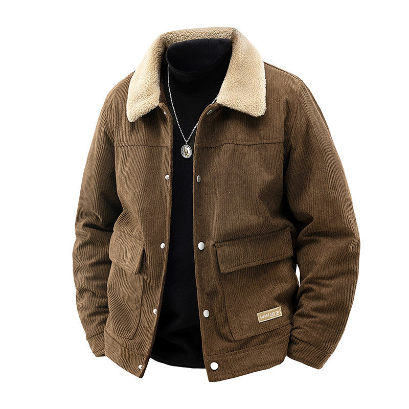 Herren Stilvolle Cordjacke Drune