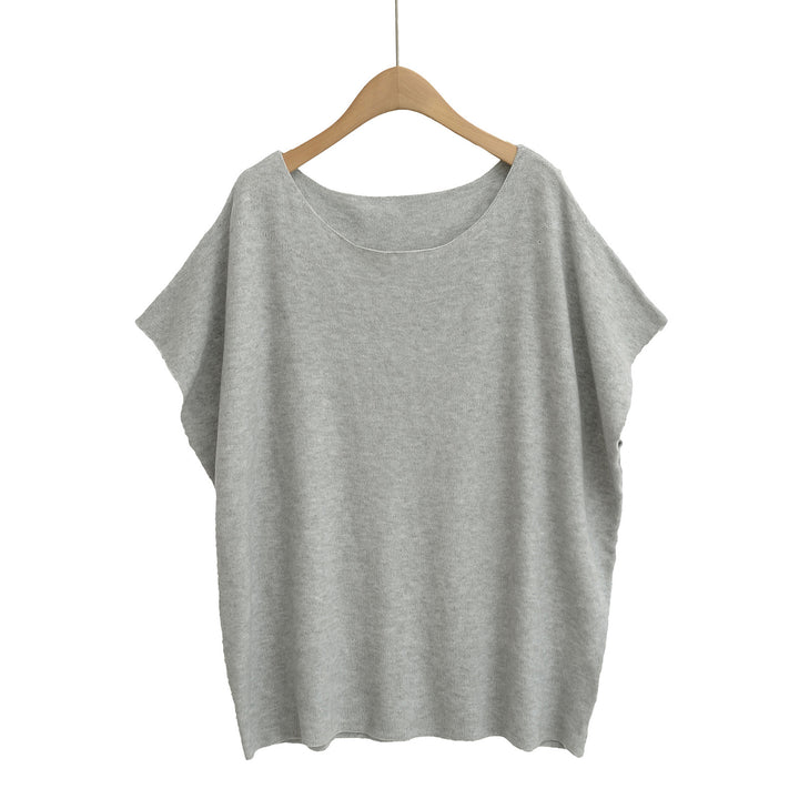 Damen lässiges Oversized T-Shirt aus hochwertiger Baumwollmischung mit modernem Schnitt und Rundhalsausschnitt Drune