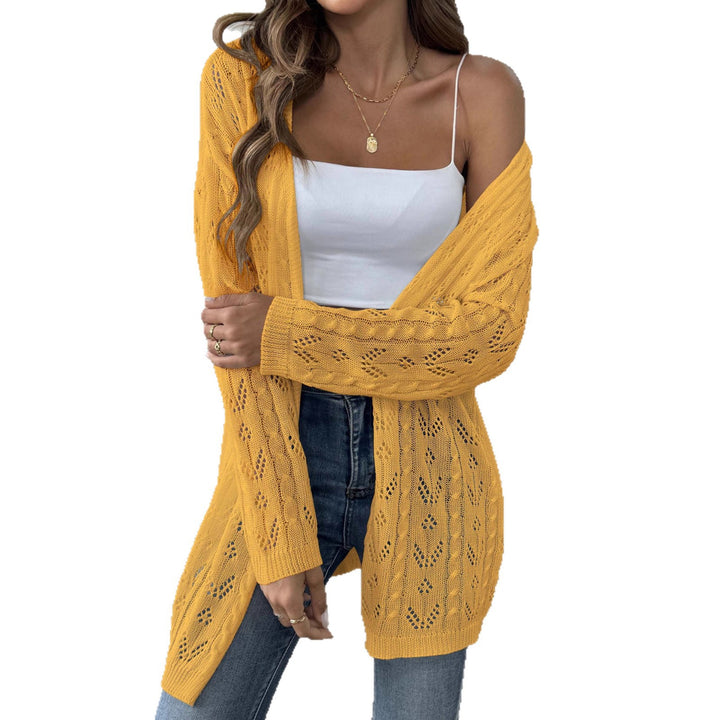 Damen leichte Strickjacke im eleganten Lochmuster Drune