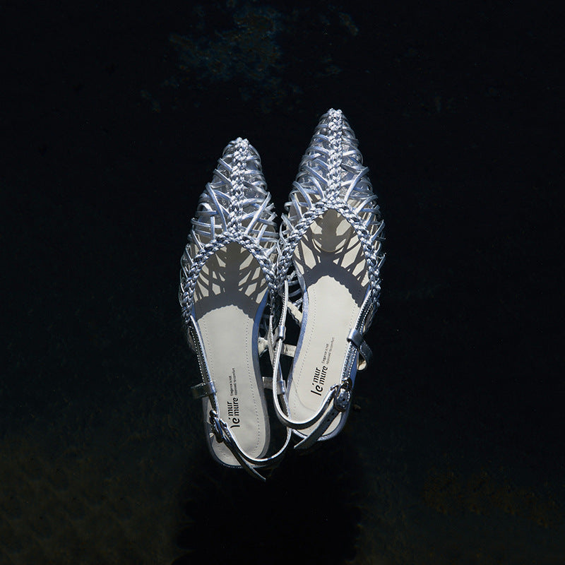 Damen Elegante und luftige Sandalen mit feinem Riemendesign Drune