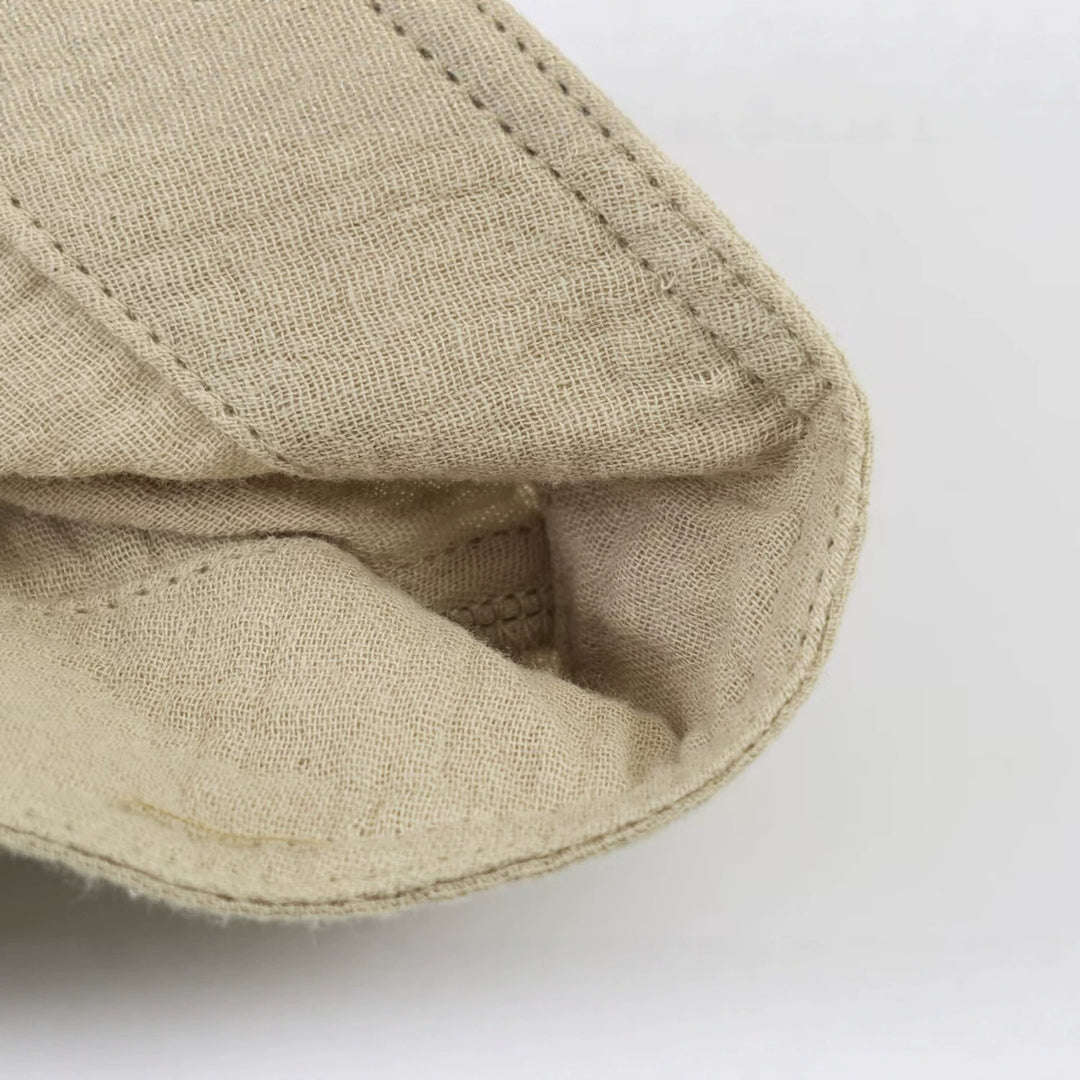 Damen Leichte strukturierte Baumwolljacke mit Stehkragen und Zierknöpfen Drune