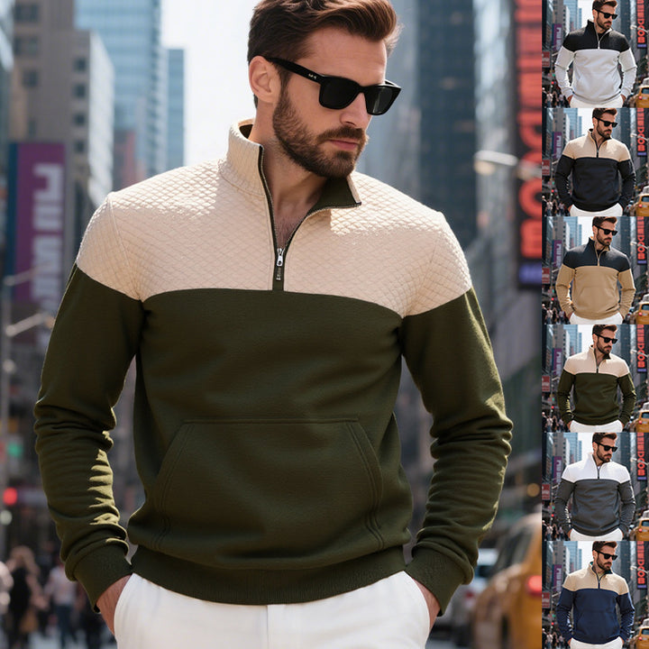 Herren Sportlicher Pullover mit Stehkragen Drune
