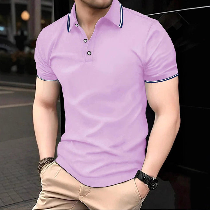 Herren Poloshirt mit modernem Kragen und sportlichem Schnitt Drune