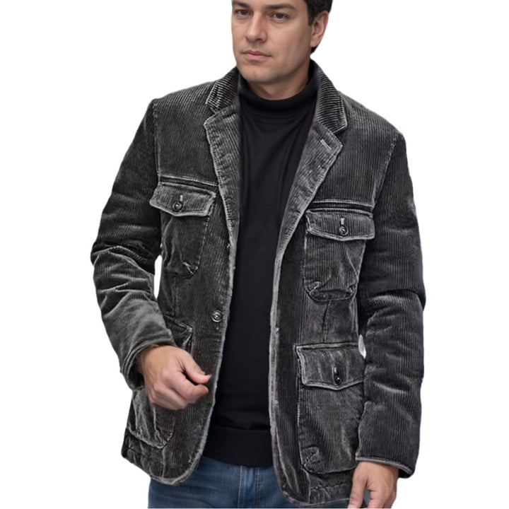Herren leichte Cordjacke mit praktischen Taschen und modernem Design Drune