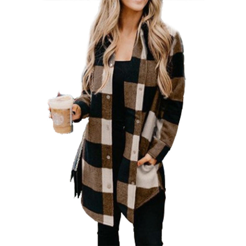 Drune - Damen Karomuster Flanelljacke für rustikalen Charme
