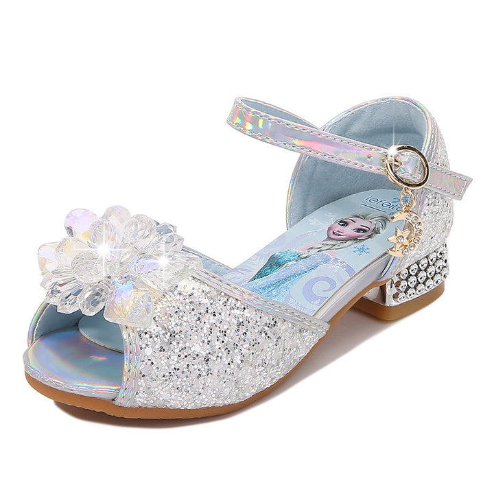 Mädchen Ballerinas mit funkelnden Akzenten und Blumenapplikation Drune