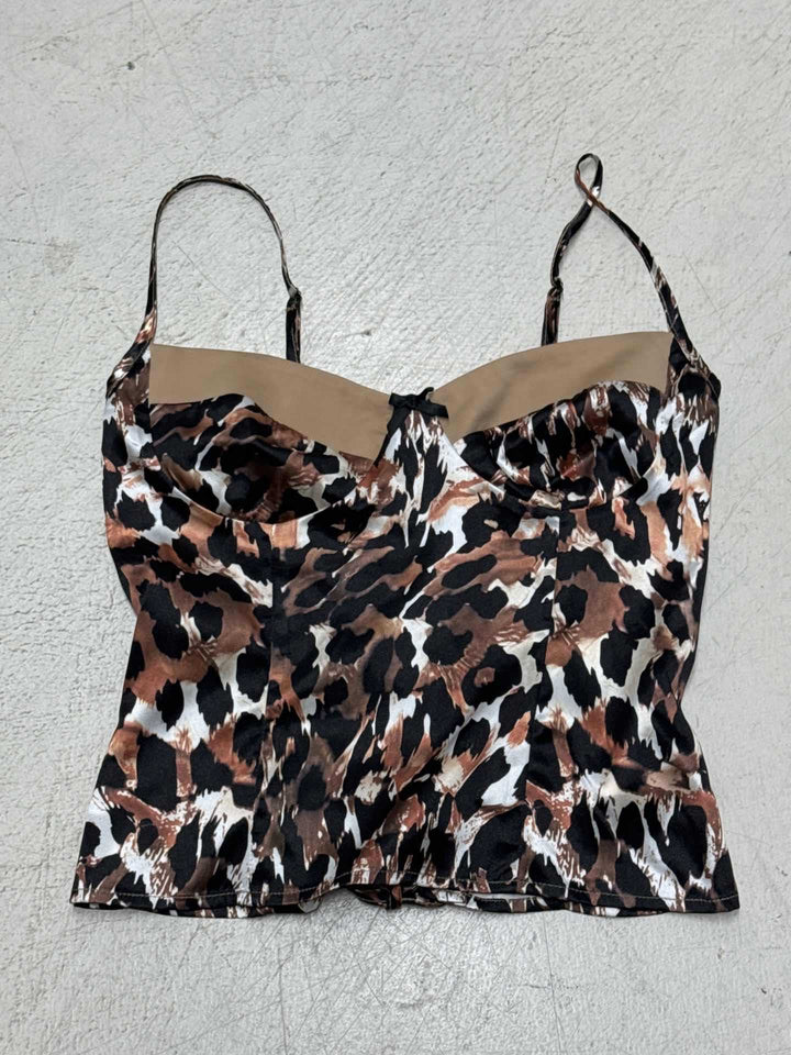Damen Top mit Raffung und Spagettiträgern Drune