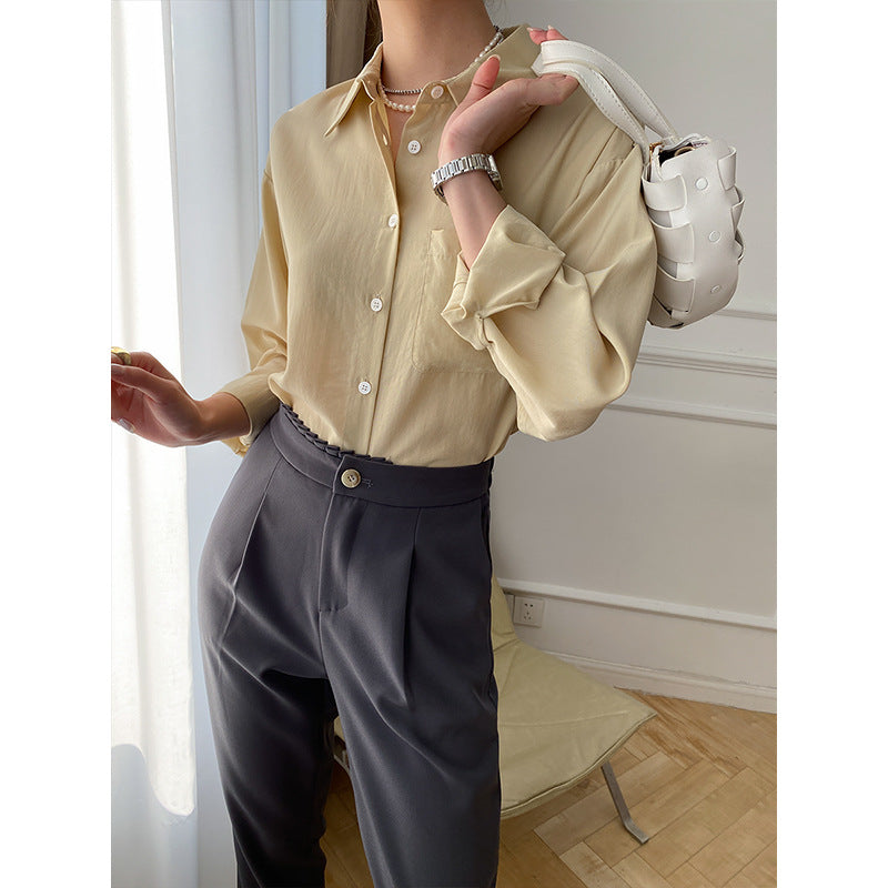 Damen Elegante und luftige Bluse mit Knopfdetails Drune