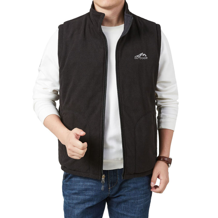 Herren Fleece-Weste mit hohem Kragen Drune