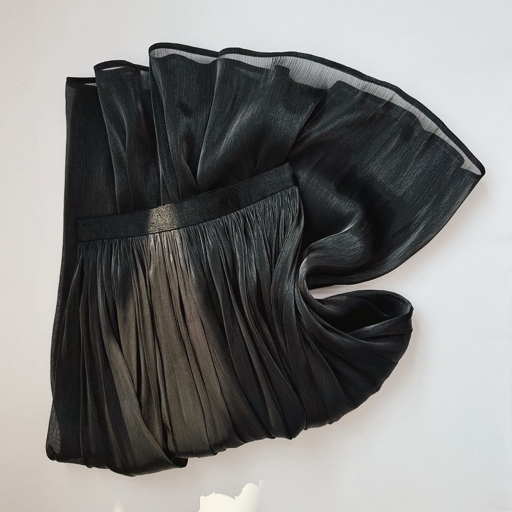 Damen plissiertes Maxikleid Drune