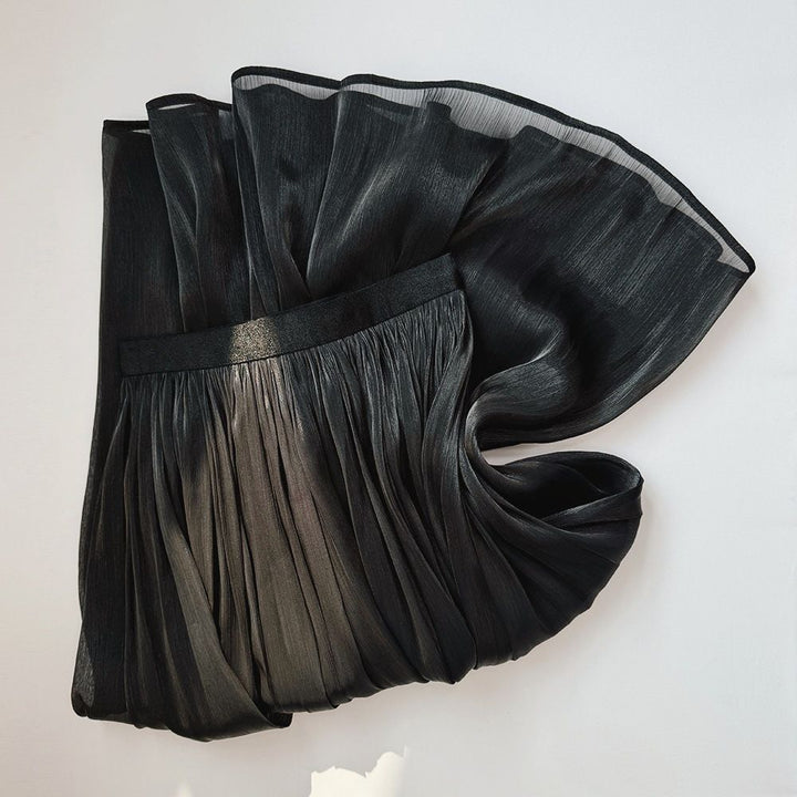 Damen plissiertes Maxikleid Drune