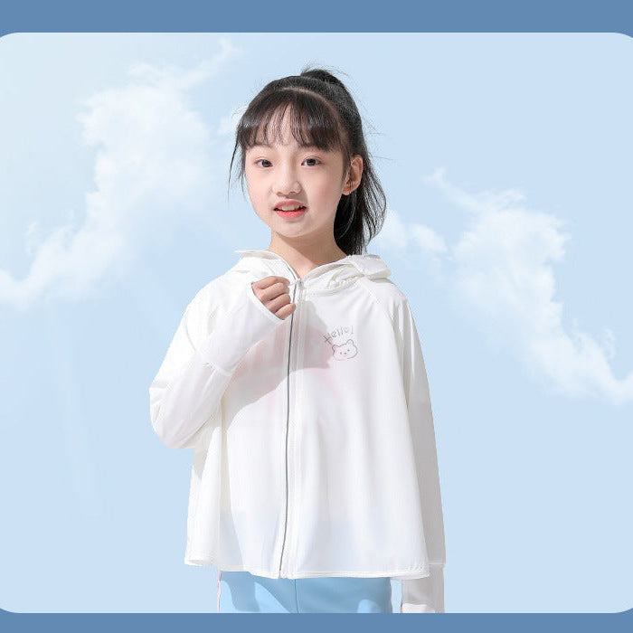 Mädchen funktionale UV-Schutzjacke mit Kapuze Drune