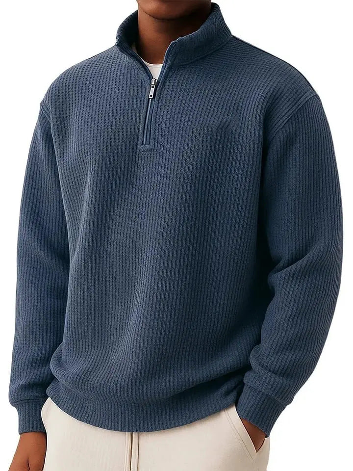 Herren Hochwertiger Pullover mit Reißverschluss Drune