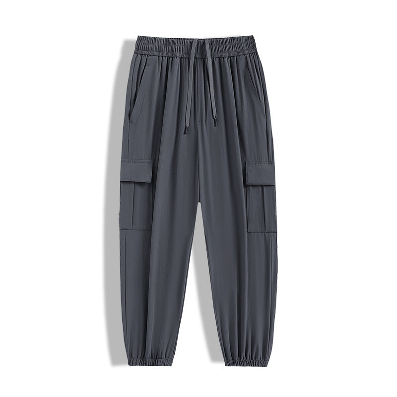 Herren Modische Cargo-Hose mit elastischem Bund und seitlichen Taschen Drune
