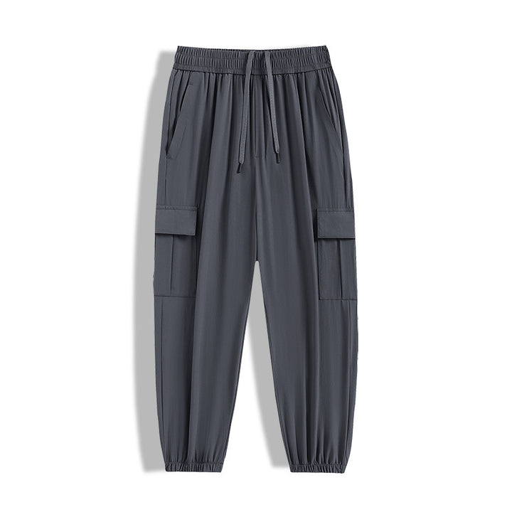 Herren Modische Cargo-Hose mit elastischem Bund und seitlichen Taschen Drune