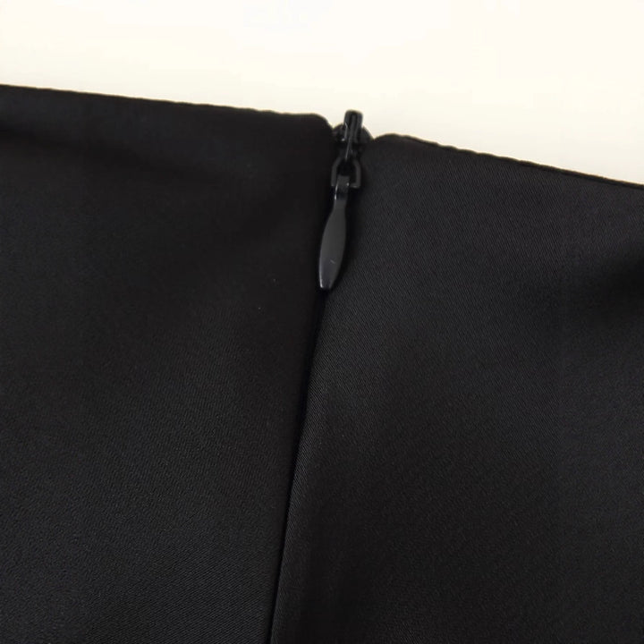 Damen nan Satin-Midirock als Unterrock mit elastischem Komfortbund und zarter Spitzenkante Drune