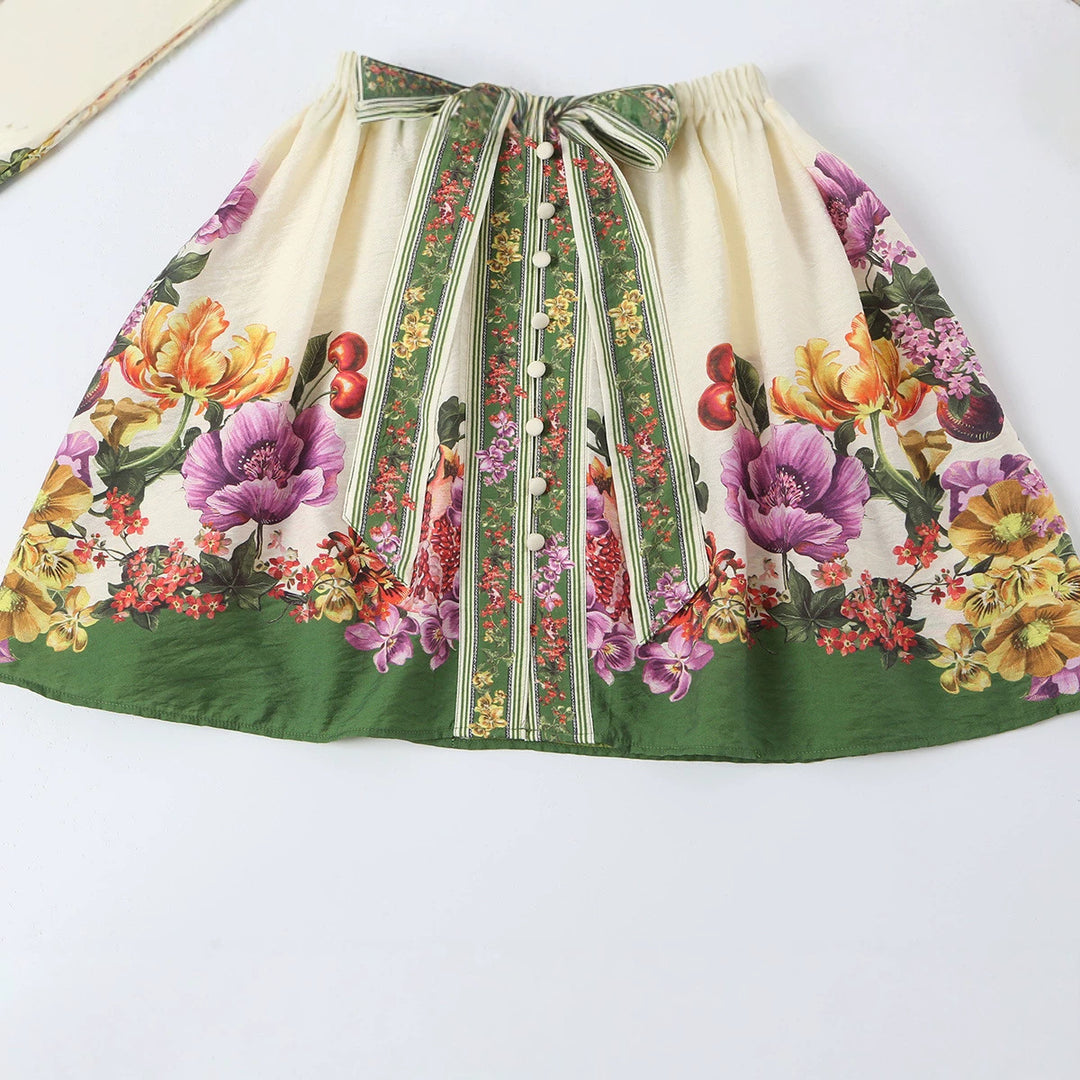 Damen Kurzkleid im Kimono-Stil mit Taillengürtel und V-Ausschnitt Drune