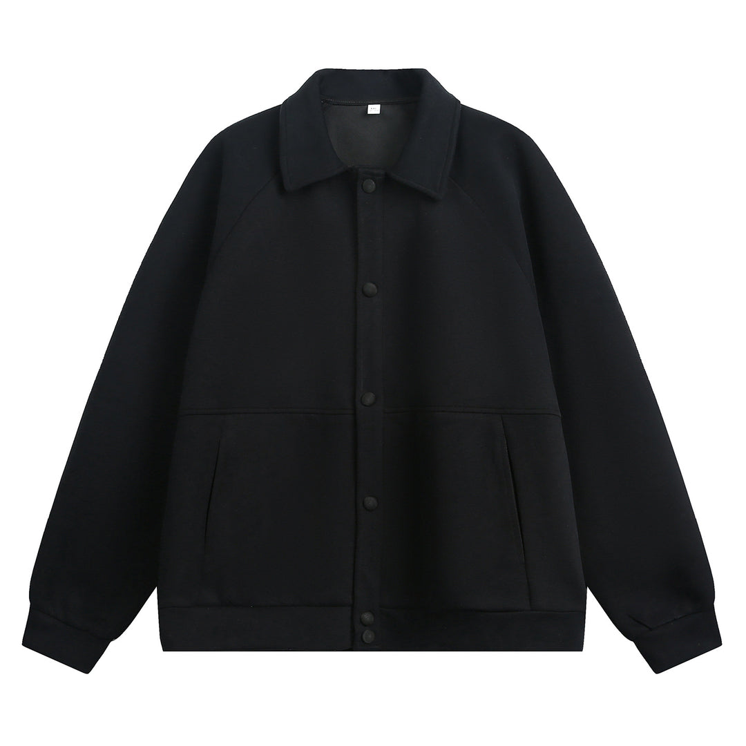 Unisex Oversize-Jacke mit Raglanärmeln und Druckknopfverschluss Drune