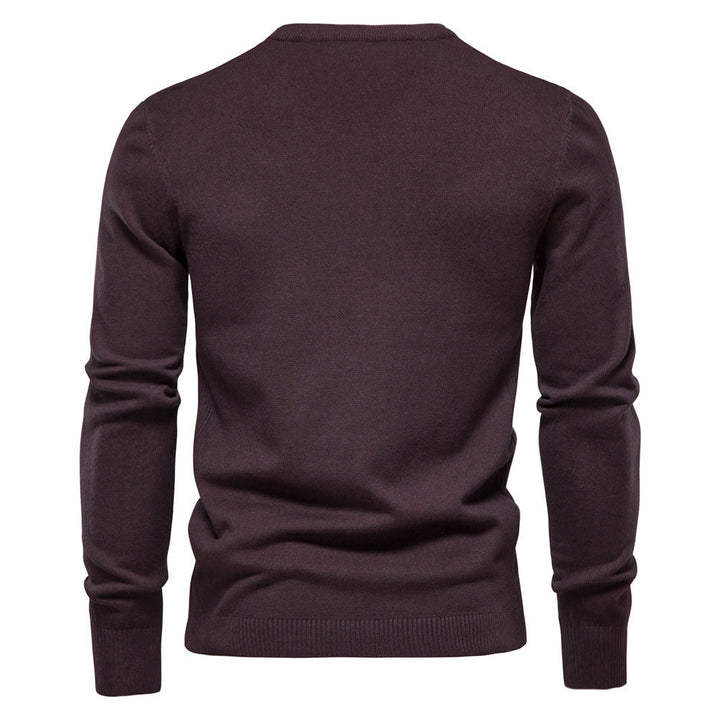 Herren Rundhals Pullover aus hochwertiger Baumwolle Drune