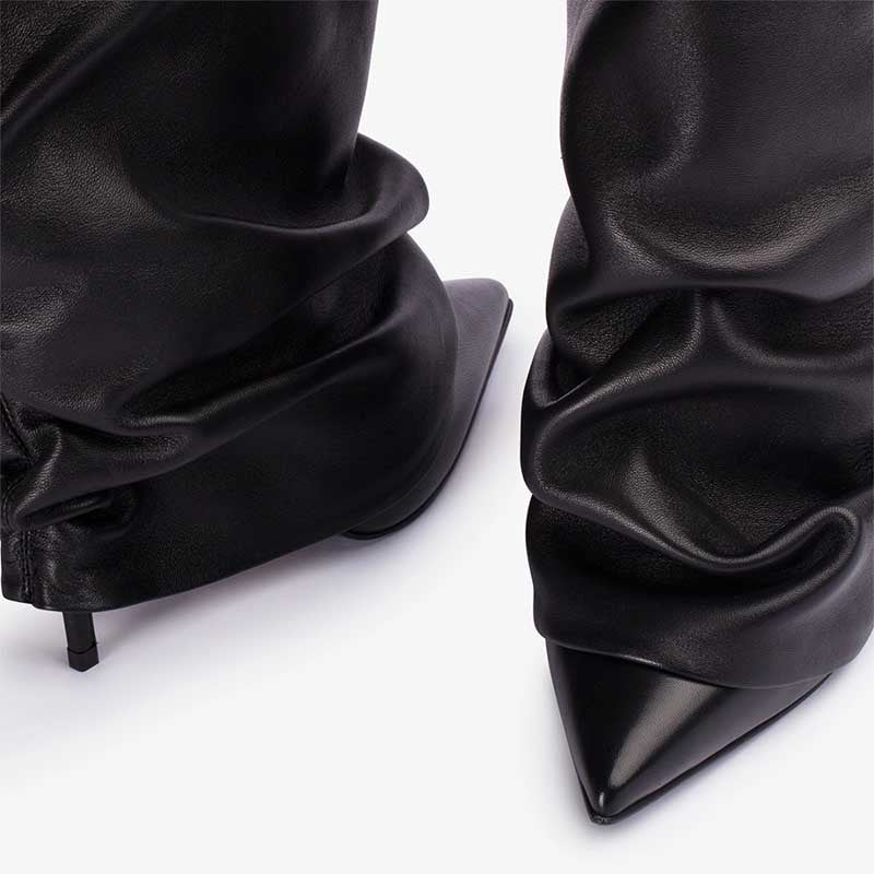 Damen Slouchy Hochhackige Stiletto Stiefel Drune