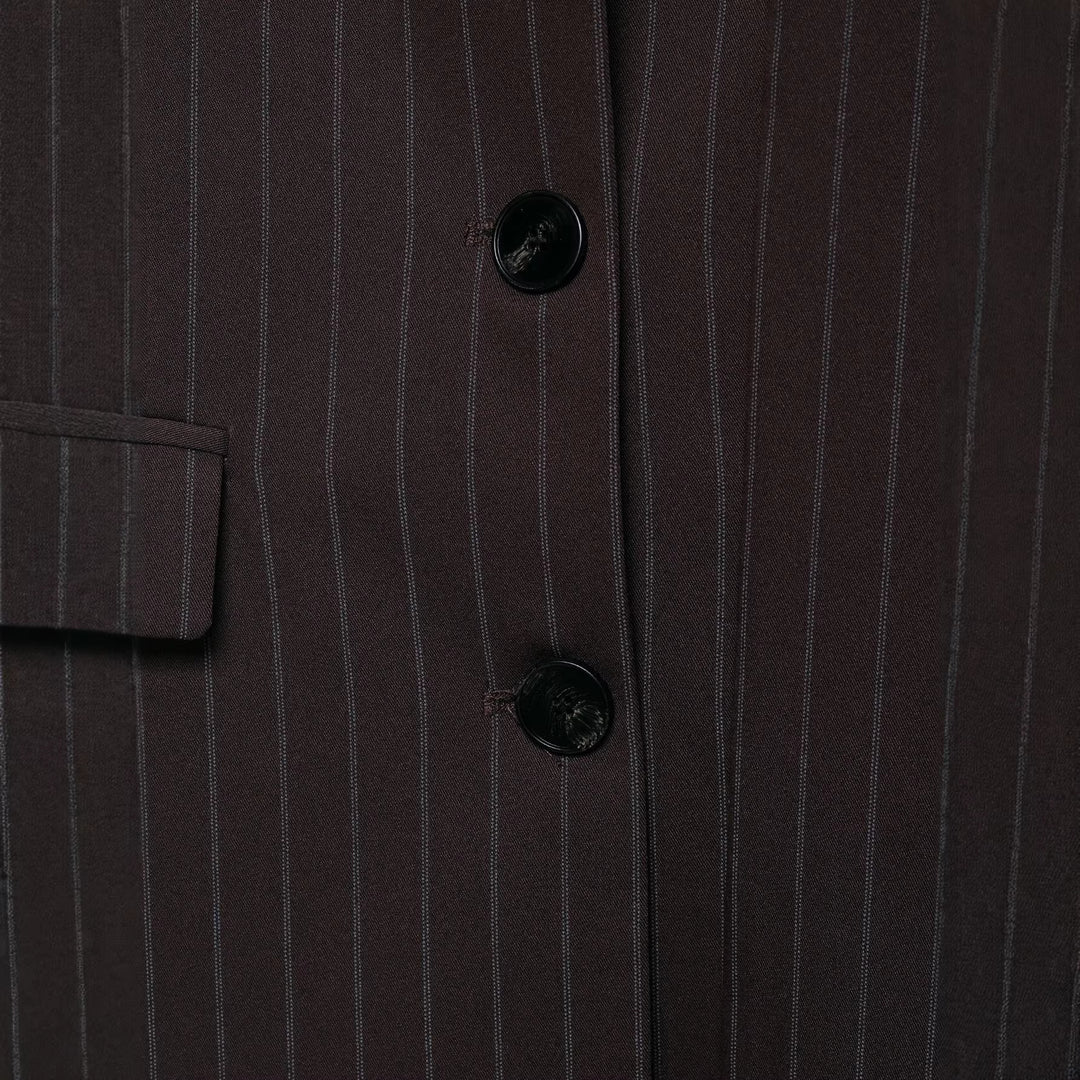 Damen Blazer mit übergroßem Schalkragen und langer Bindeschleife Drune