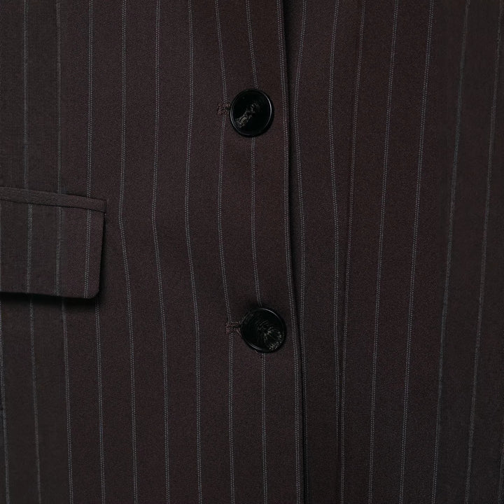 Damen Blazer mit übergroßem Schalkragen und langer Bindeschleife Drune