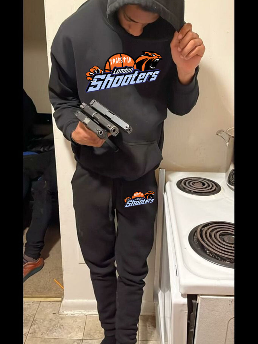 Herren Sportliches Hoodie- und Jogginghose-Set mit stylischem Basketball-Design Drune