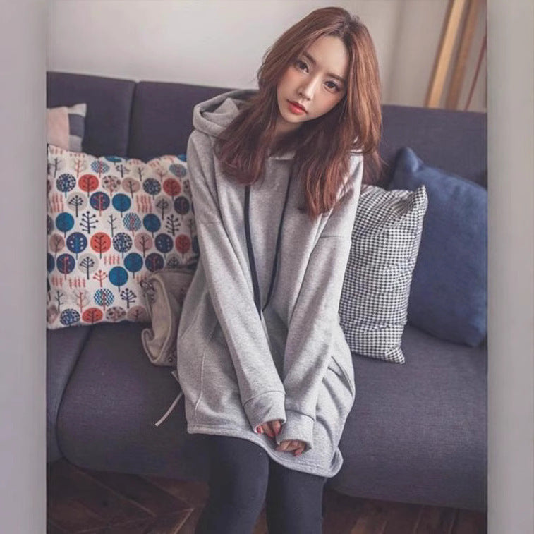 Damen Hoodie mit lässigem Print und Kapuze Drune