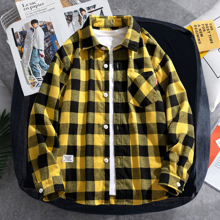 Damen Lässige und modische Flanellhemdjacke Drune