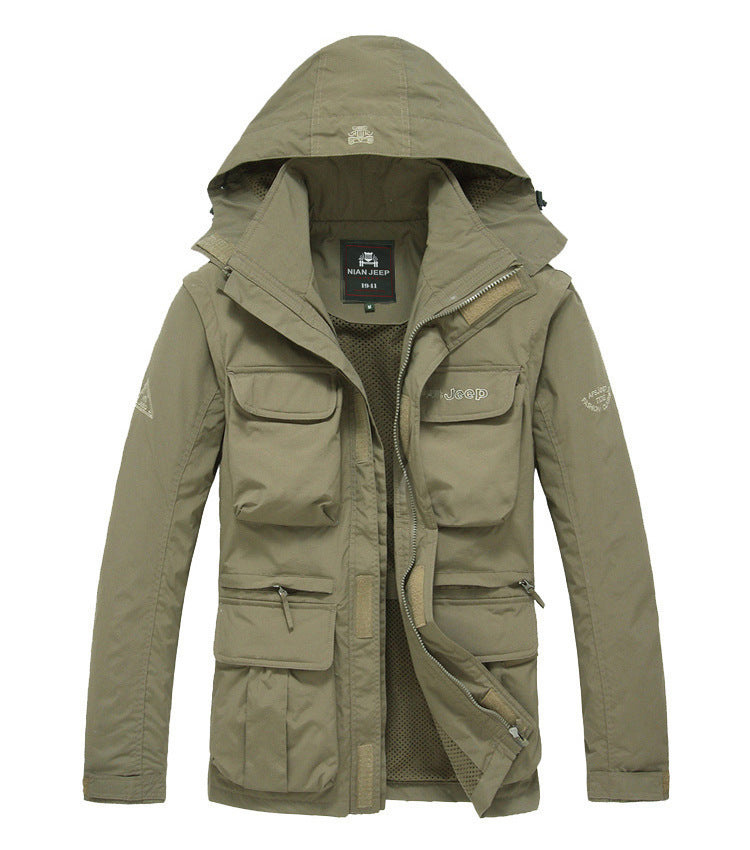 Herren Funktionale Outdoorkombination Jacke Drune