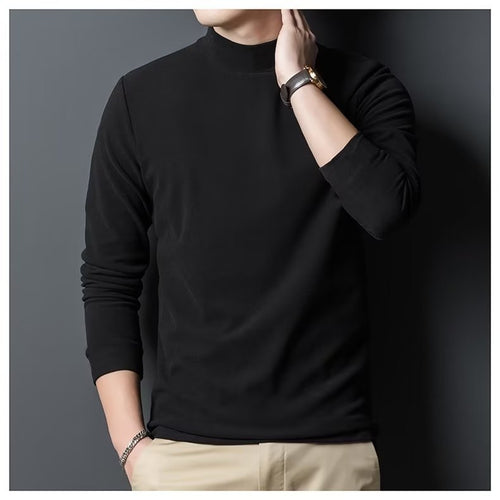 Herren Hochwertiges Langarmshirt mit Rollkragen Drune