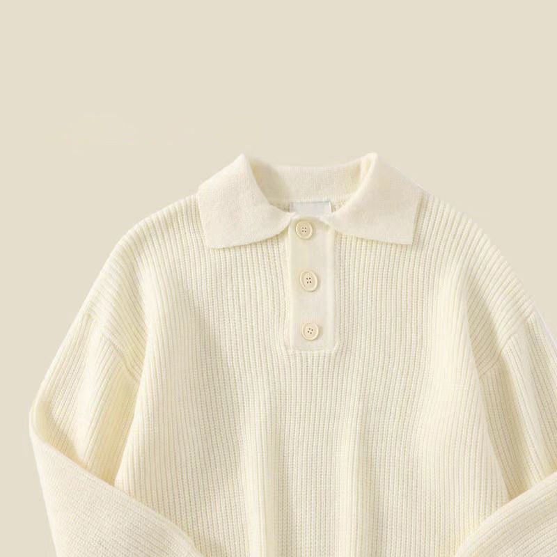 Damen Strickpullover mit modernem Polokragen Drune
