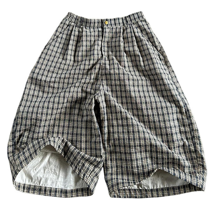Damen Weit geschnittene Karoshorts Drune