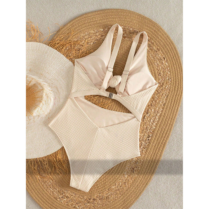 Damen Einteiler Badeanzug mit Cut-Out Design und raffiniertem Knoten Drune