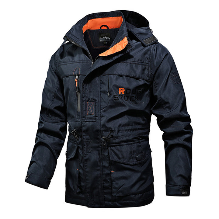 Herren wasserabweisender Fieldparka mit Mesh-Innenfutter, Multifunktionstaschen und Kordelzug Drune
