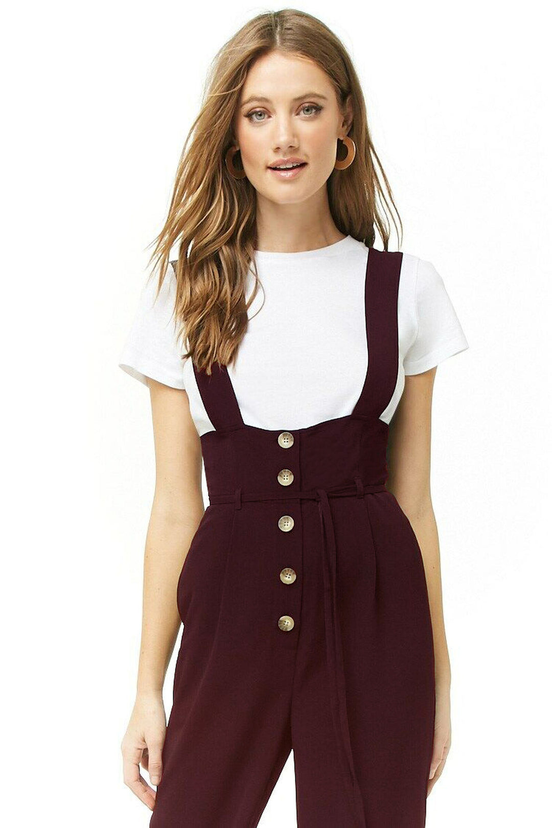 Damen Hochwertiger Jumpsuit mit blickdichten Trägern und Knopfdetail Drune