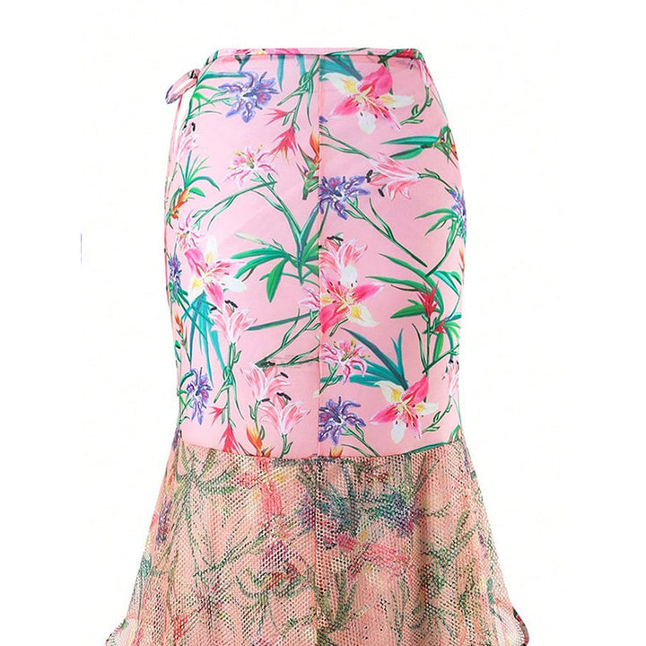 Damen Bademode mit elegantem Wickelrock und floralem Design Drune