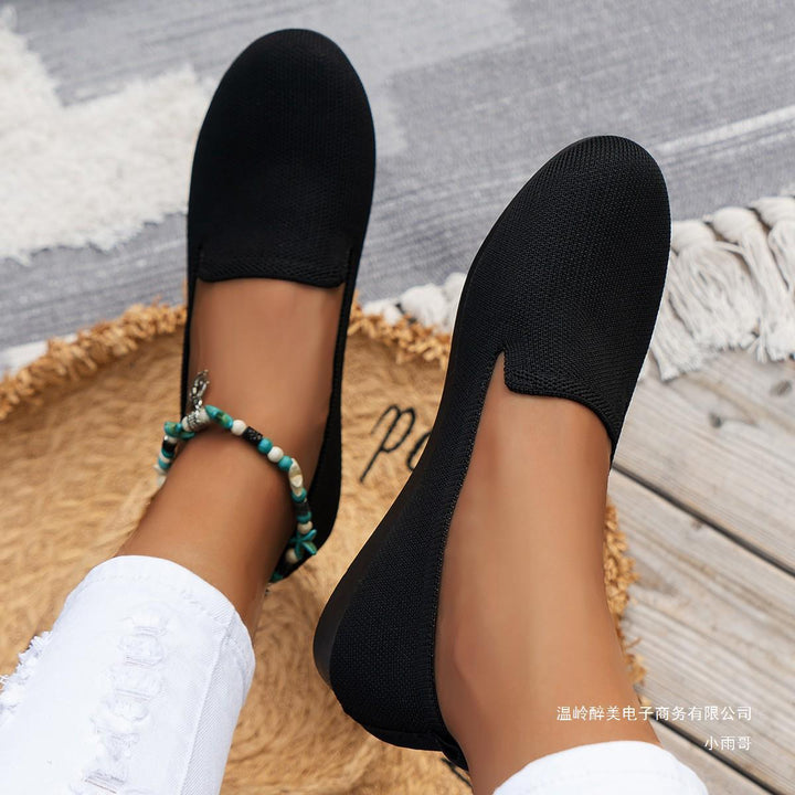 Damen Flexible Strick‑Loafer mit gepolstertem Komfortfußbett und rutschfester Laufsohle Drune