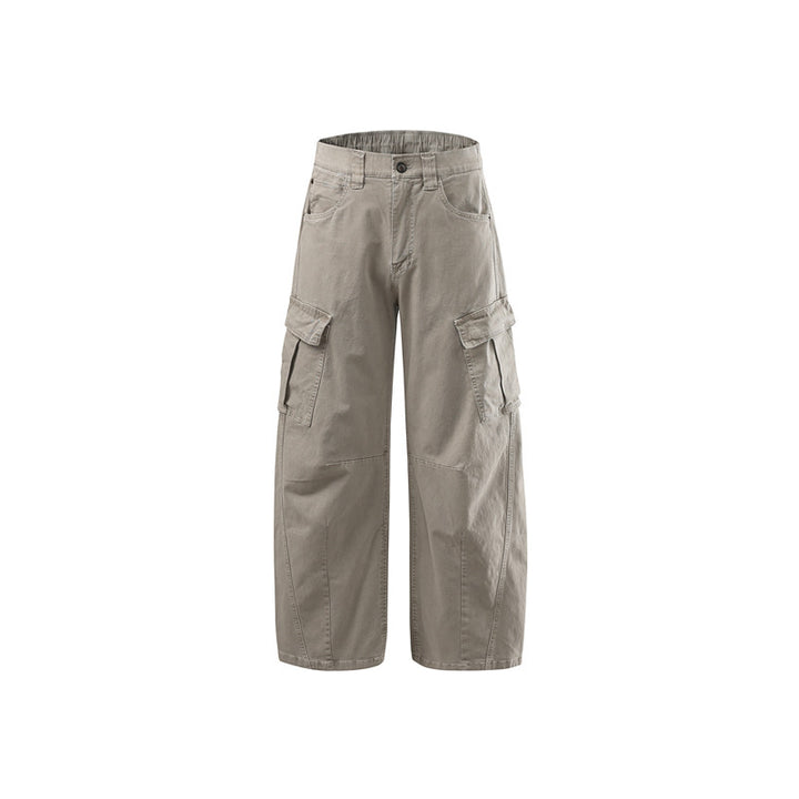 Damen Weite High Waist Cargo Culotte aus Baumwolltwill mit Mehrfachtaschen Drune