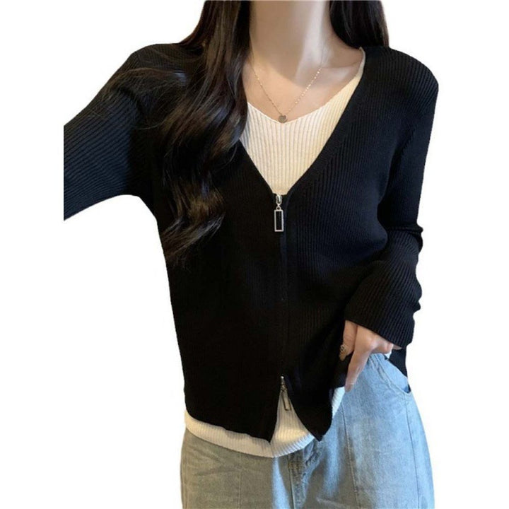 Damen Strickjacke mit hochwertigem Reißverschluss Drune
