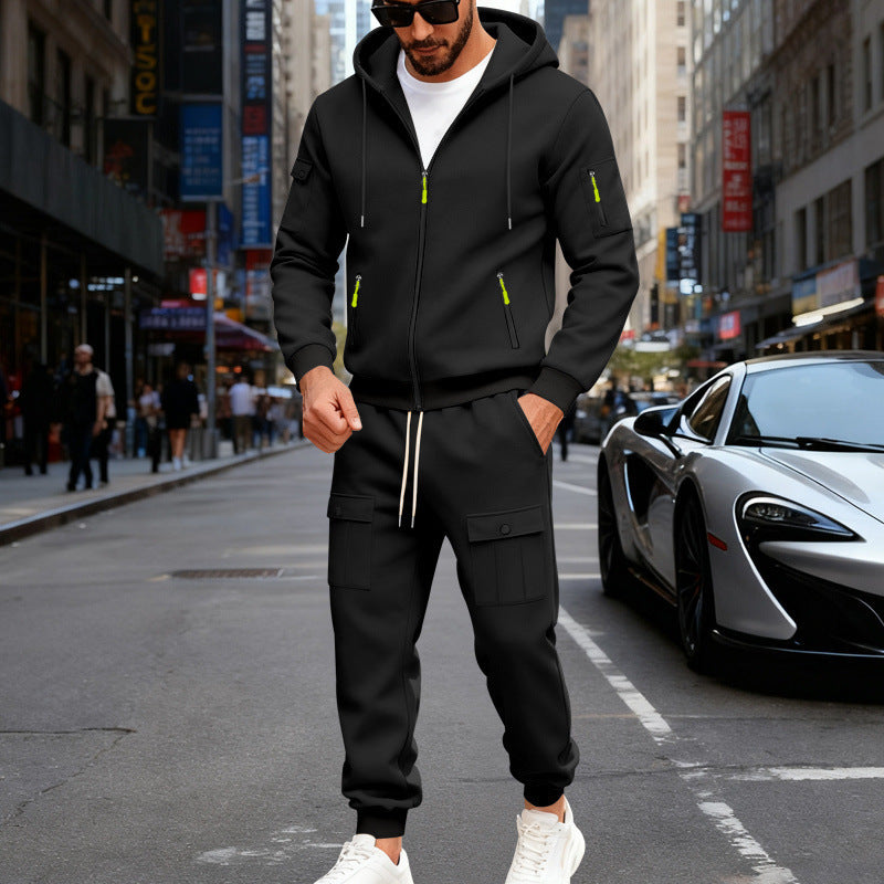 Herren Sportlicher Kapuzenanzug mit Taschen und praktischem Design Drune